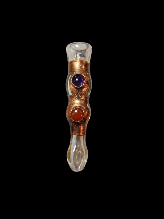 Silver Fumed Crystal Chillum